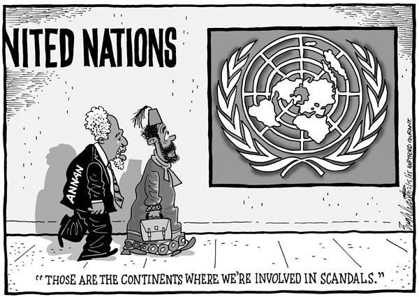 Image result for UN corruption cartoons